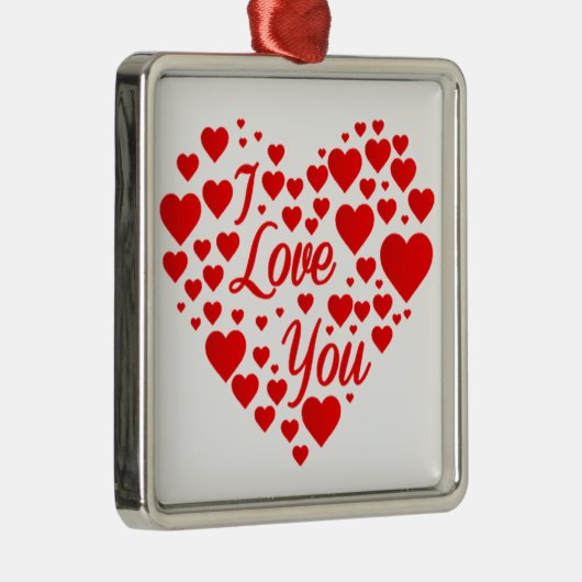 「クリスマス愛とハート**バレンタインオーナメント メタルオーナメント (右)