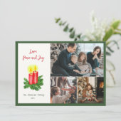 クリスマス愛のスピリット平和と喜び3写真 シーズンカード (スタンド正面)