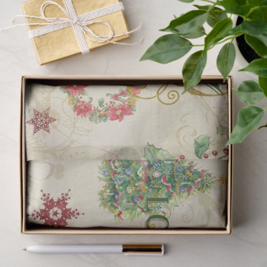 クリスマス愛の喜び平和の希望の水の色の切り離し 薄葉紙 (ギフト)