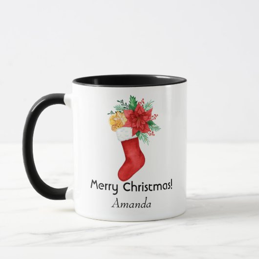 クリスマス愛の曇りガラス マグカップ (左)