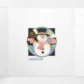 クリスマス愛の笑い灯 三つ折りクリスマスカード (内部中)