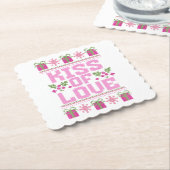 クリスマス愛キス ペーパーコースター (アングル)