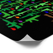 クリスマス愛国心あふれる第2改正銃クリスマスツリー ポスター (角)