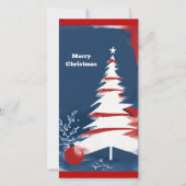 クリスマス愛国心 |ホリデイUSA |フォトカード シーズンカード (正面)