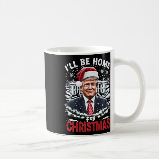 クリスマス愛国的なトランプクリスマスViに帰省 コーヒーマグカップ (右)