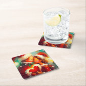 クリスマス愛3 スクエアペーパーコースター (インサイチュ)