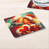 クリスマス愛3 スクエアペーパーコースター (アングル)