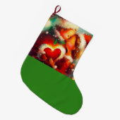 クリスマス愛3 ラージクリスマスストッキング (正面 (吊り時))