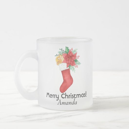 クリスマス愛 フロストグラスマグカップ (左)