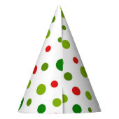 クリスマス感じのドットパーティー帽子 パーティーハット (裏面)