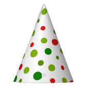 クリスマス感じのドットパーティー帽子 パーティーハット (左)
