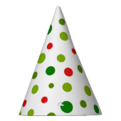 クリスマス感じのドットパーティー帽子 パーティーハット (右)