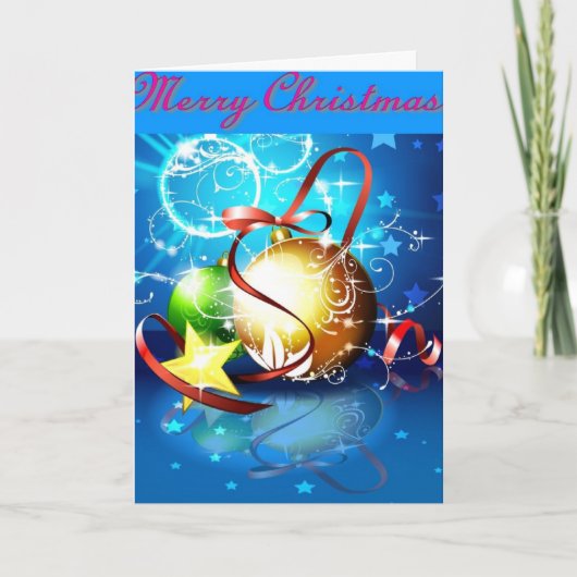 クリスマス感動的の挨拶 シーズンカード (正面)