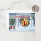 クリスマス感動的引用文「スマイル」 ノートカード (正面/裏面インサイチュ)