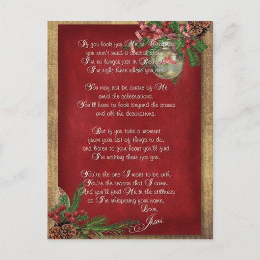 クリスマス感動的詩 シーズンポストカード (正面)