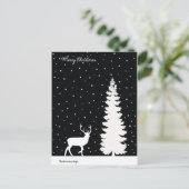 クリスマス感覚 – クリスマスツリーとトナカイ シーズンポストカード (スタンド正面)