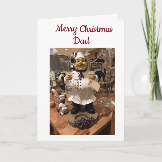 クリスマス感謝していに「調理師最高の」のパパになるために シーズンカード (正面)