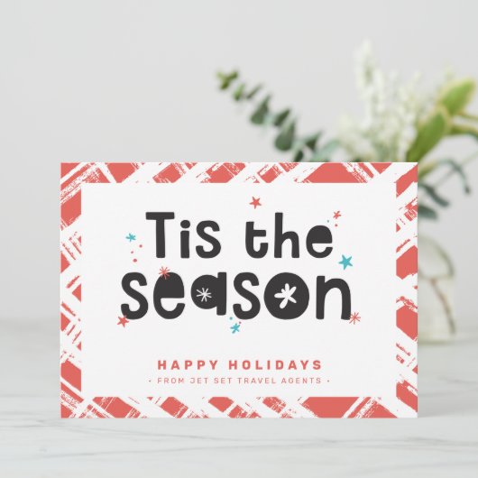 クリスマス感謝していのビジネスおもしろいがシーズン引用文 招待状 (スタンド正面)