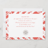 クリスマス感謝していのビジネスおもしろいがシーズン引用文 招待状 (裏面)