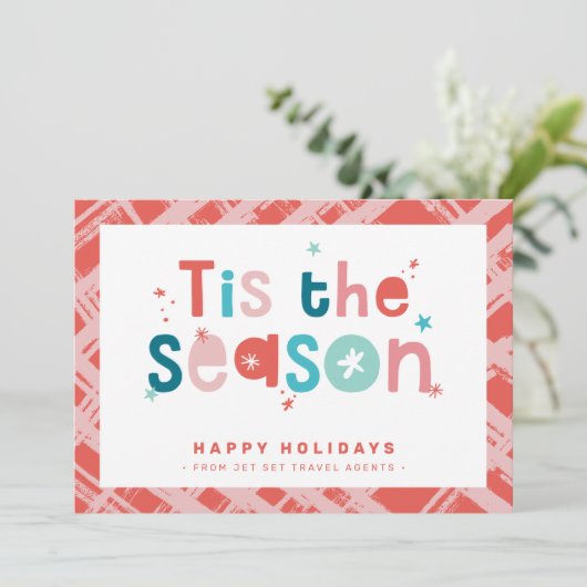 クリスマス感謝していのビジネスがシーズン引用文 招待状 (スタンド正面)