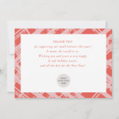 クリスマス感謝していのビジネスがシーズン引用文 招待状 (裏面)