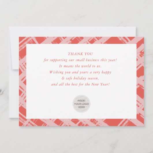 クリスマス感謝していのビジネスがシーズン引用文 招待状 (裏面)