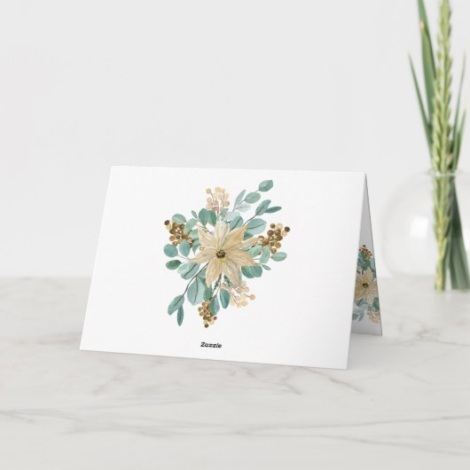 クリスマス感謝していのフローラは神の聖句へ シーズンカード (裏面)