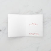 クリスマス感謝していの(鳥)ショウジョウコウカンチョウはこのよう賛美 カード (内部)