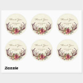 クリスマス感謝していは冬のホリーの結婚ステッカー ラウンドシール (シート)