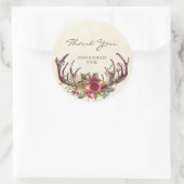 クリスマス感謝していは冬のホリーの結婚ステッカー ラウンドシール (バッグ)