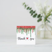 クリスマス感謝してい休暇の台本を注文 スクエア名刺 (スタンド正面)