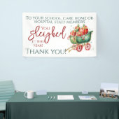 クリスマス感謝の気持ち病院学校 横断幕 (トレードショー)