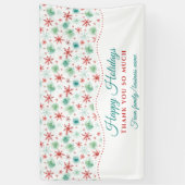 クリスマス感謝スノーフレーク 横断幕 (縦)