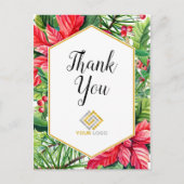 クリスマス感謝ロゴビジネス ポストカード (正面)