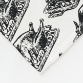 クリスマス感謝祭ヴィンテージモノグラムのトルコ フリースブランケット (角)