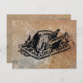 クリスマス感謝祭ヴィンテージ動揺してトルコ シーズンポストカード (正面/裏面)