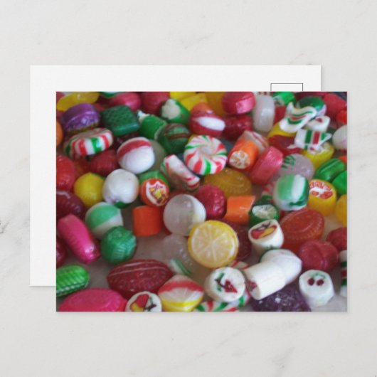 クリスマス懸命キャンディースポストカード ポストカード (正面/裏面)