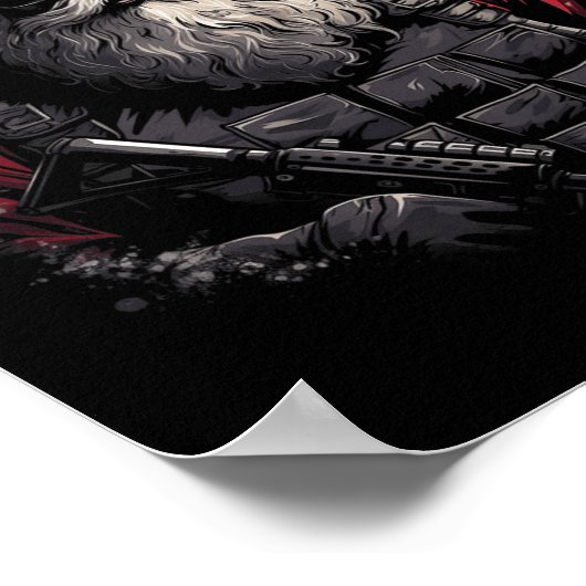 クリスマス戦術的サンタクリスマスギフトアイディア ポスター (角)