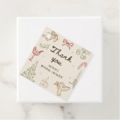 クリスマス手描き ブライダルシャワー フェイバータグ (インサイチュ)