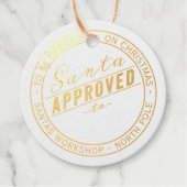 クリスマス承認のサンタシール フェイバータグ (正面)