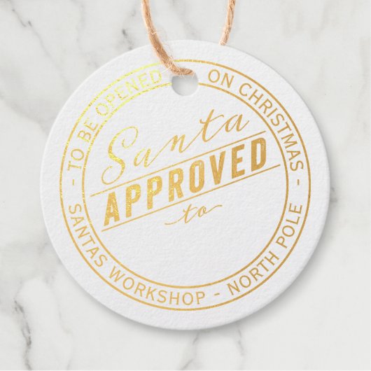 クリスマス承認のサンタシール フェイバータグ (正面)