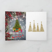 クリスマス折りたたみグリーティングカード カード (内部)
