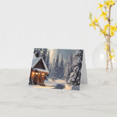 クリスマス折りたたみグリーティングカード カード (黄色い花)