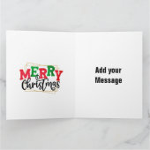 クリスマス折り畳みグリーティングカード カード (内部)