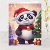 クリスマス折り畳みグリーティングカード カード (黄色い花)