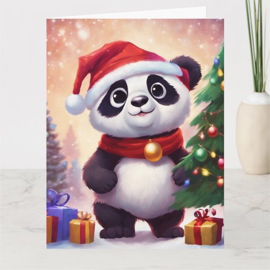 クリスマス折り畳みグリーティングカード カード (正面)