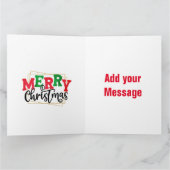 クリスマス折り畳みグリーティングカード カード (内部)
