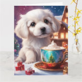 クリスマス折り畳みグリーティングカード カード (黄色い花)