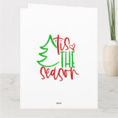 クリスマス折り畳みグリーティングカード カード (裏面)