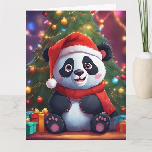 クリスマス折り畳みグリーティングカード カード (正面)